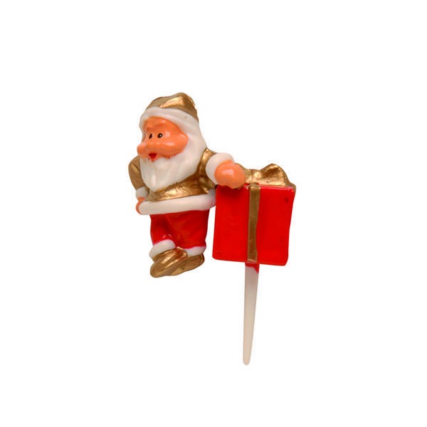 Père Noël cadeau rouge et or