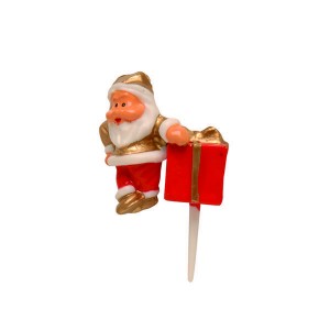 Père Noël cadeau rouge et or