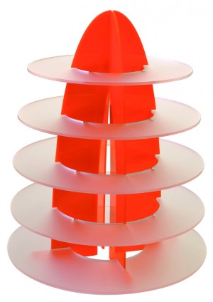 Présentoir Rond - Orange - 5 niveaux