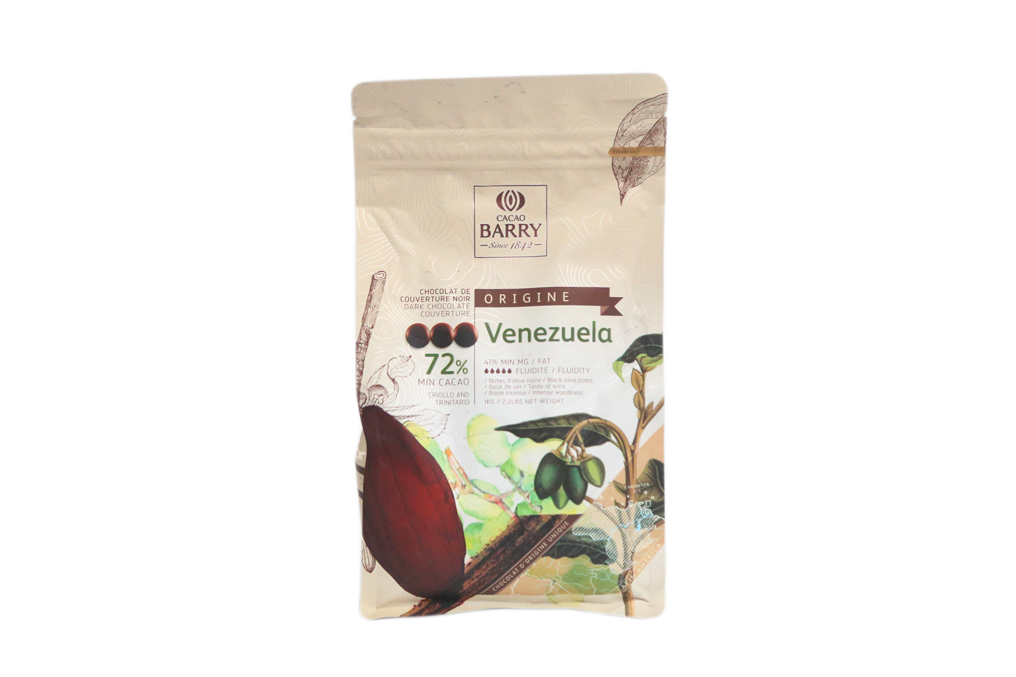 Chocolat noir Venezuela 72% - 1 kg