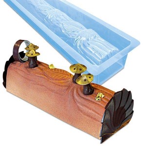 Moule bûche feuilles - x12