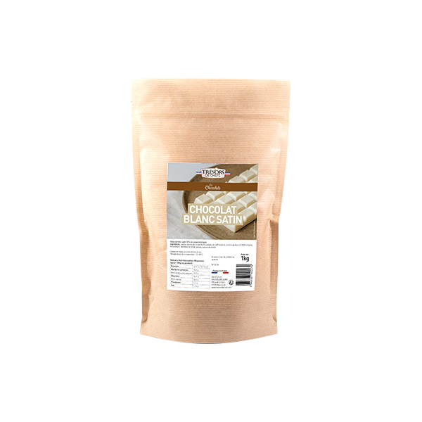 Chocolat blanc satin 31% - 1 kg