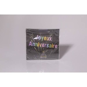 Serviette anniversaire - pqt 20 