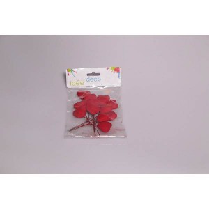Piquet coeur velours - x12