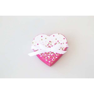 Coffret coeur avec ruban