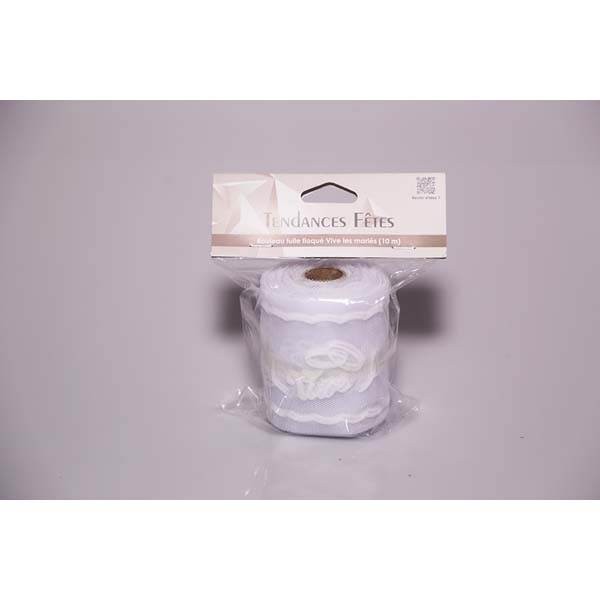 Tulle "Vive les mariés"