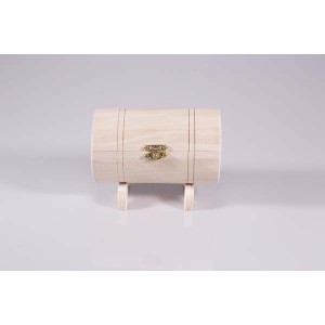 Boite tonneau en bois