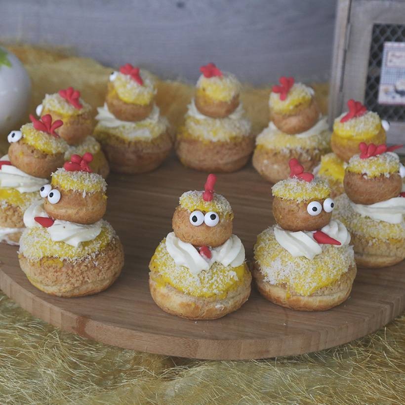 Recette de poule en pâte à choux - Pâques