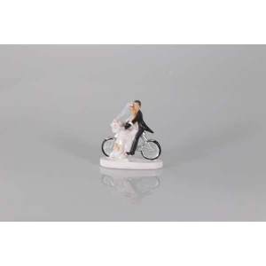 Couple de mariés vélo