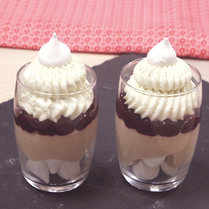 Recette de verrines meringue cassis