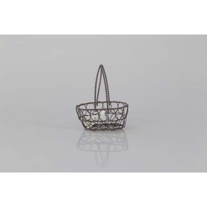 Panier métallique ovale
