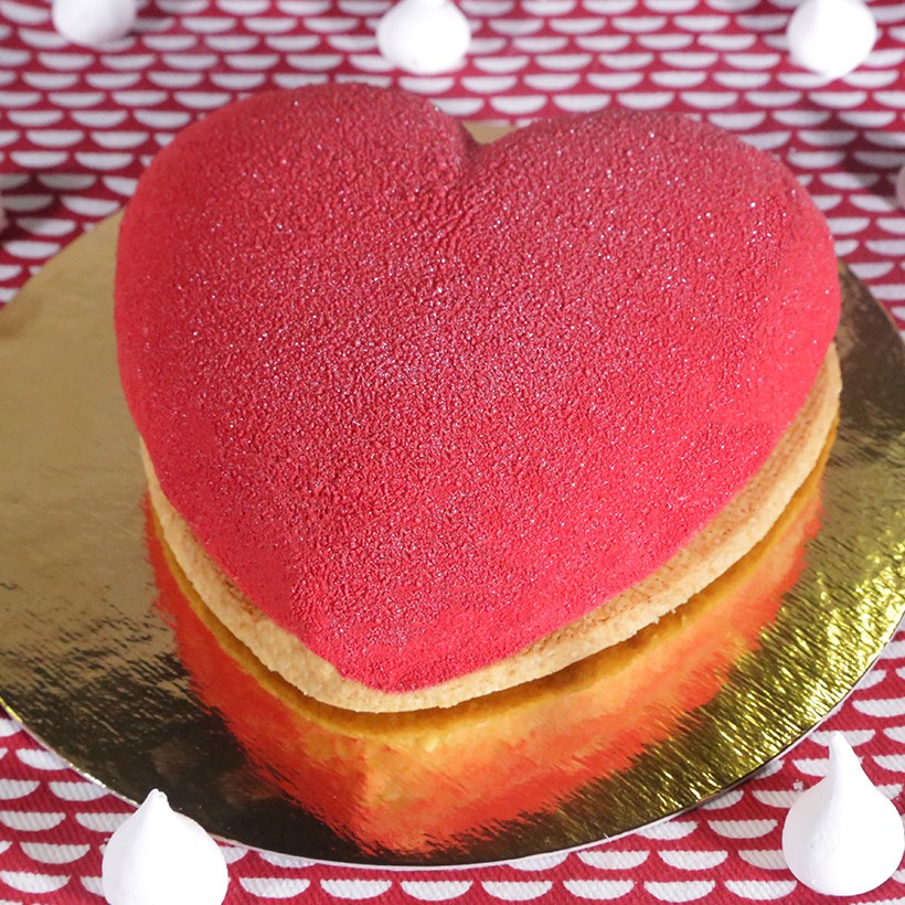 entremet coeur avec un moule Silikomart (Blog Zôdio)