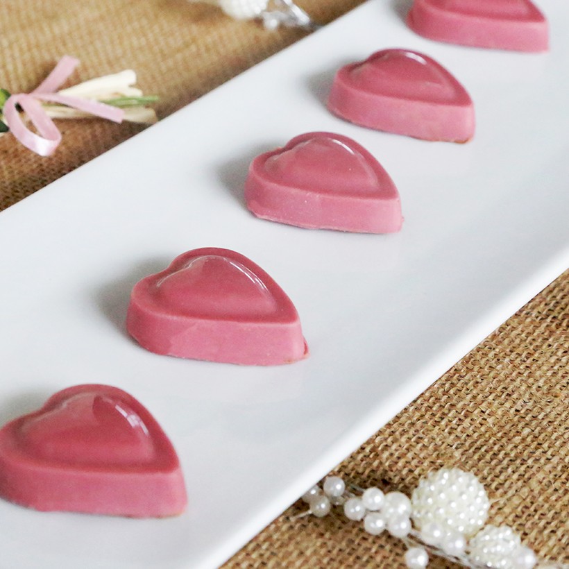 Recette de coeurs ruby praliné