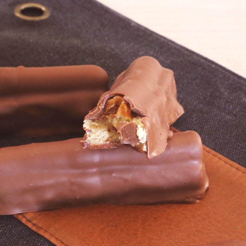 Recette de barre chocolatée au caramel