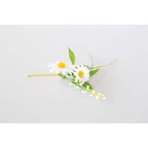 Piquet gerbera blanc