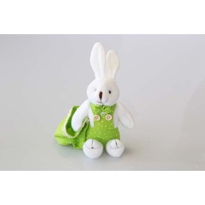 Contenant avec lapin assis