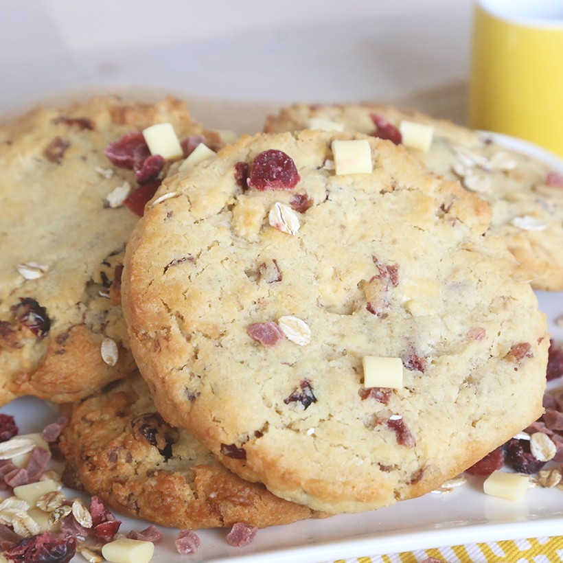 Recette de cookies moelleux aux fruits rouges