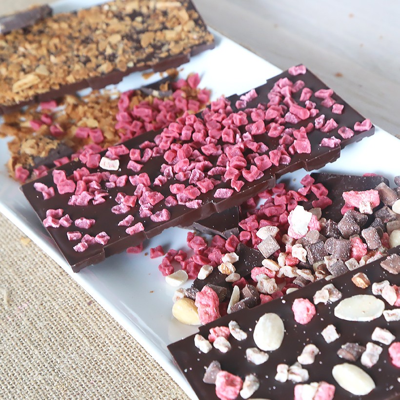 Recette pour faire des tablettes de chocolat maison aux fleurs