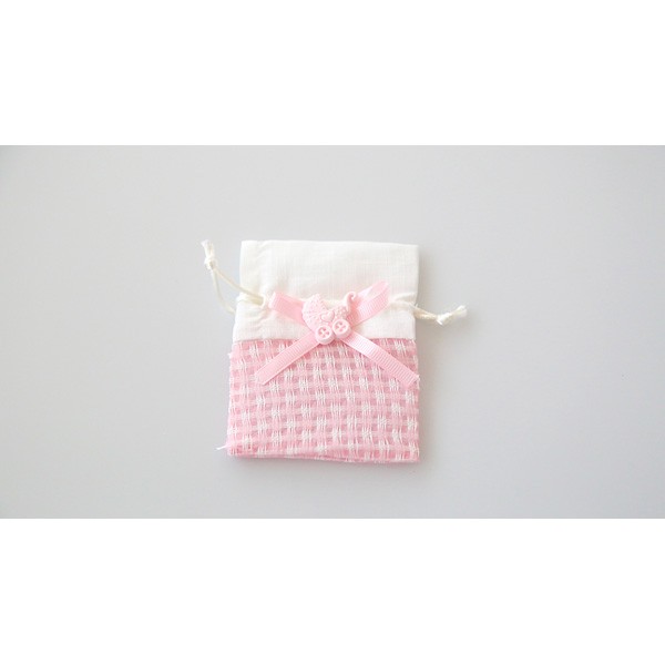 Pochon damier rose avec landau
