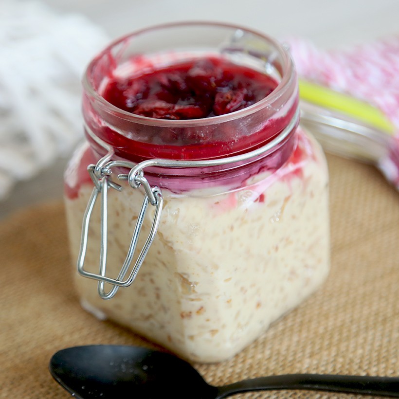 Recette de riz au lait framboises cranberries