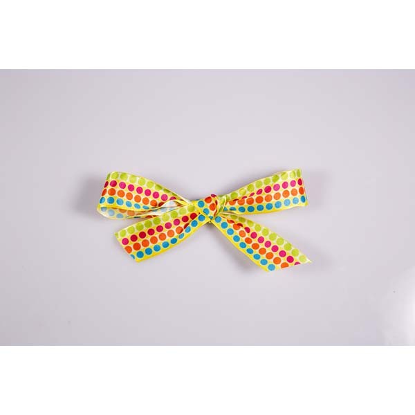 Ruban pois multicolores - 25 mm x 20 mtrs