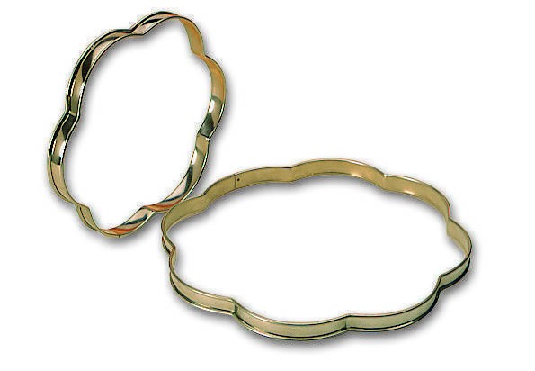 Cercle-fleur à tarte inox. 20 cm - 20 cm