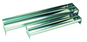 Gouttière à bûche inox.
