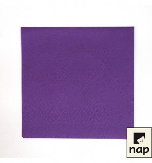 Serviettes qualité supérieure - Violet - Paquet de 50