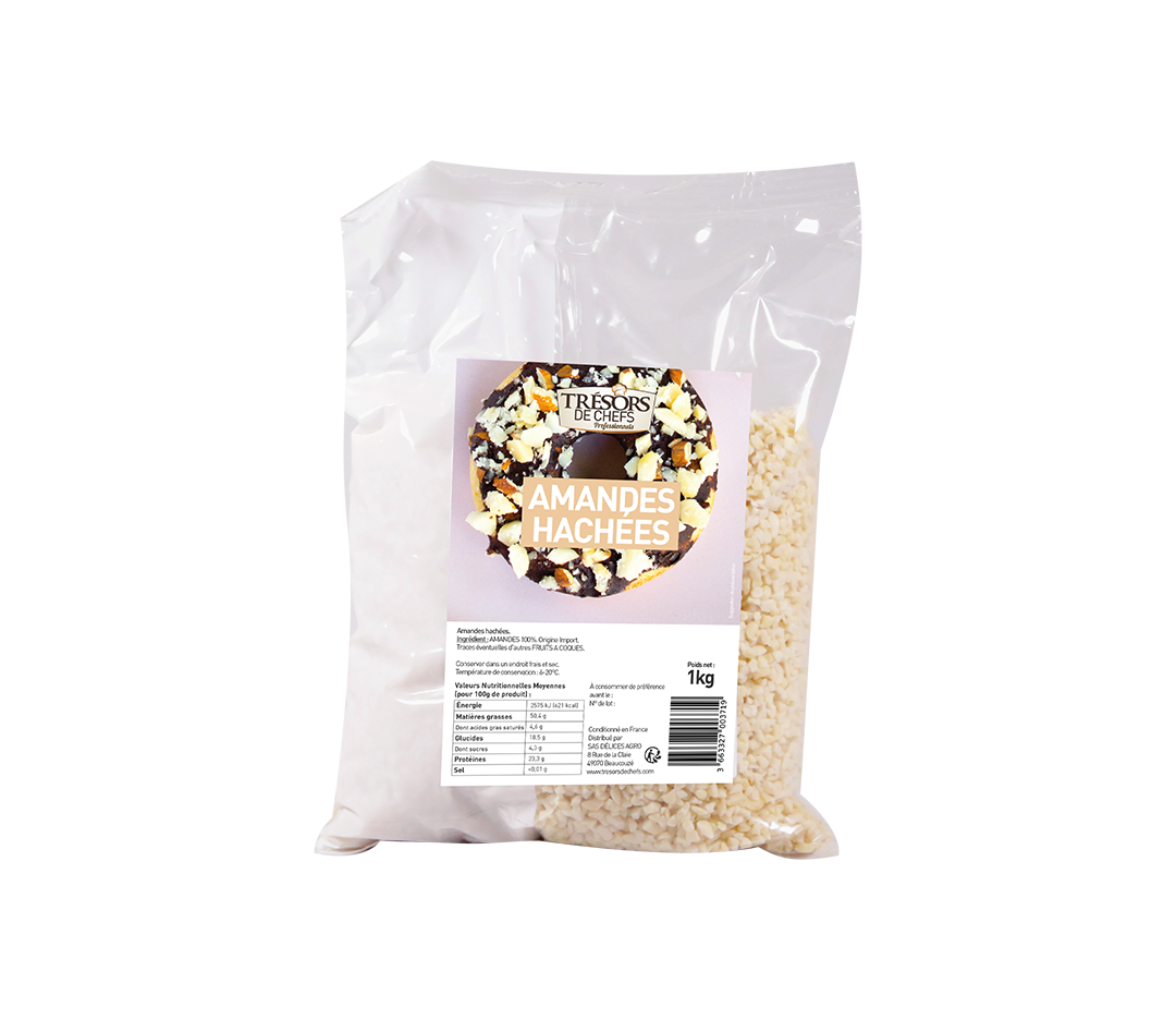 Amandes hachées 2-4 mm - 1kg