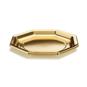 Assiette octogonale or - x20