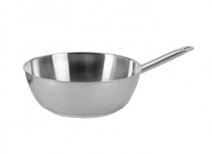 Sauteuse évasée bombée inox - Sans couvercle - 24cm