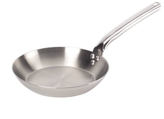 Poêle ronde inox - 20cm 20 cm - 20 cm