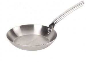 Poêle ronde inox - 20cm 20 cm - 20 cm