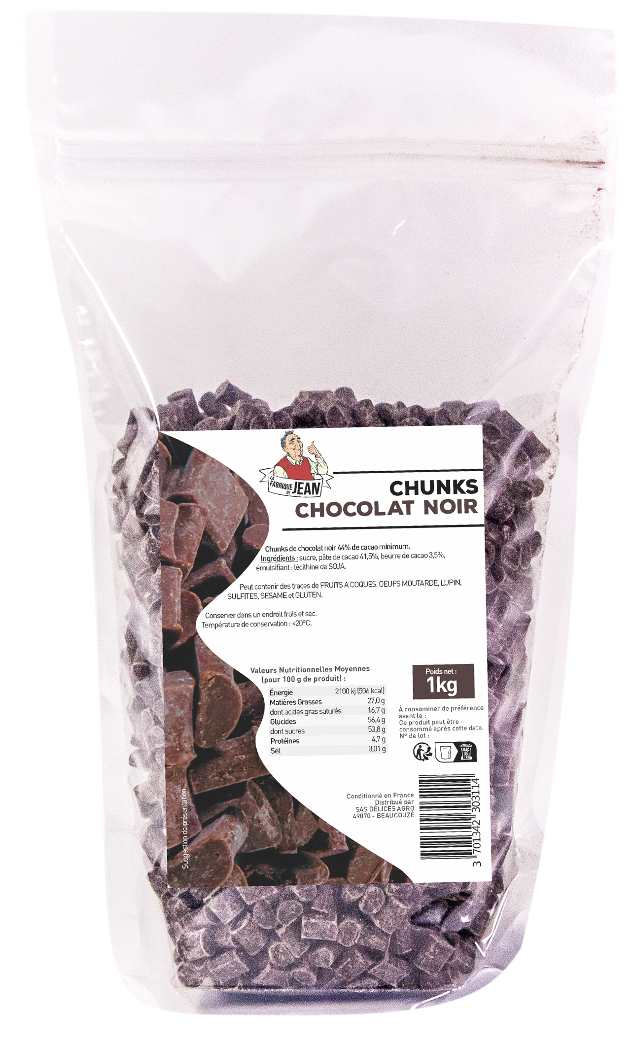 CHUNKS NOIR 1KG FDJ