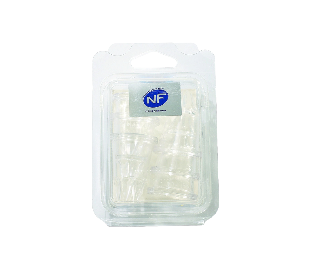 Douille polycarbonate cannelé.