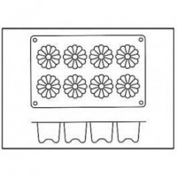 Moule silicone 8 cannelés.