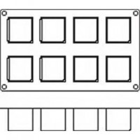 Moules silicone 8 cubes.