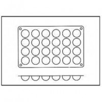 Moules silicone 24 demi sphères.