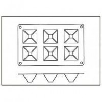 Moules silicone 6 pyramides.