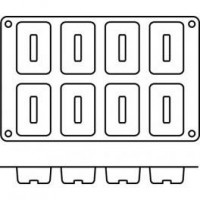 Moules silicone 8 savarins rectangle.