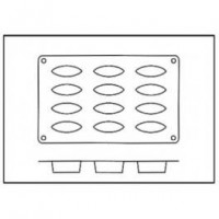 Moules silicone 12 barquettes.
