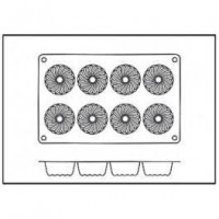 Moules silicone 8 rosaces.