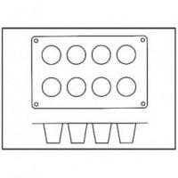 Moules silicone 8 babas.