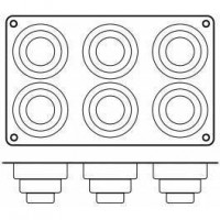 Moules silicone 6 mini wonder cakes.