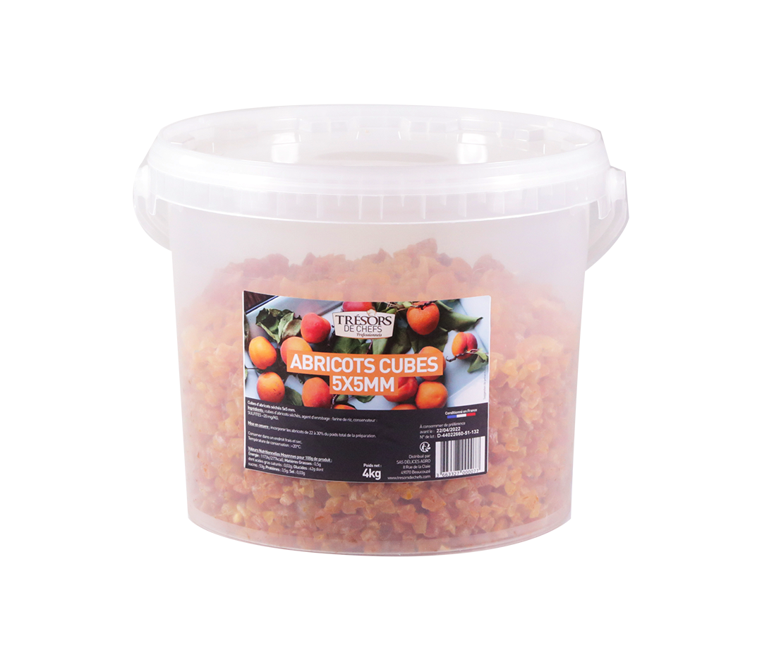 Abricots secs en cubes - 4 kg