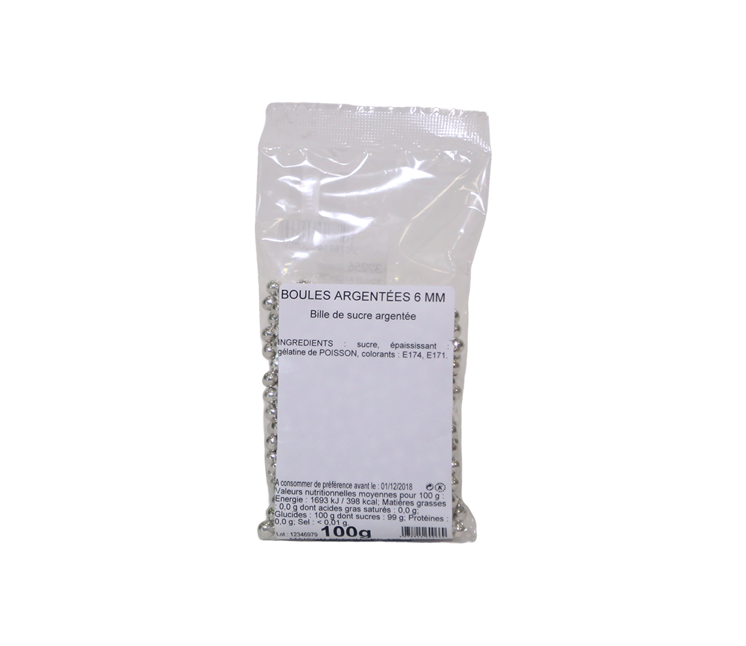 Boules argentées - 100g