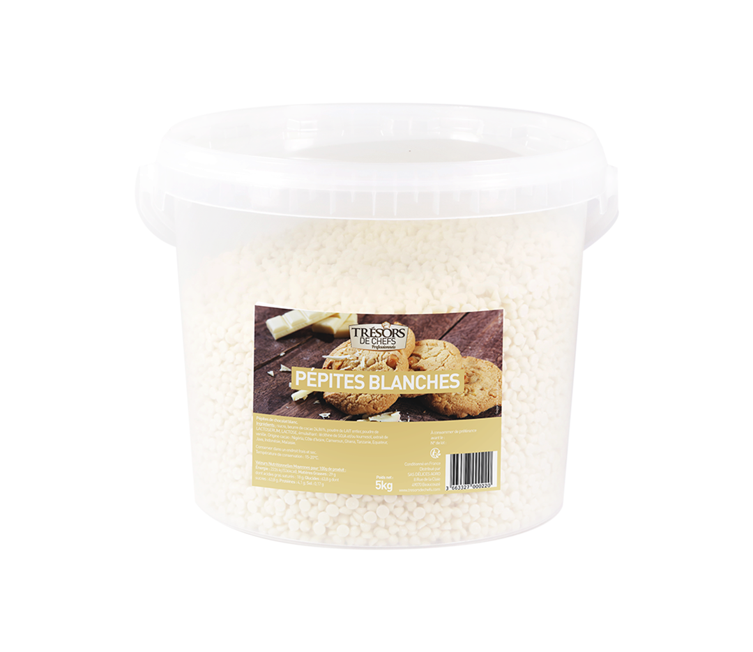 Pépites de chocolat blanc 30% - 5kg - 5 kg
