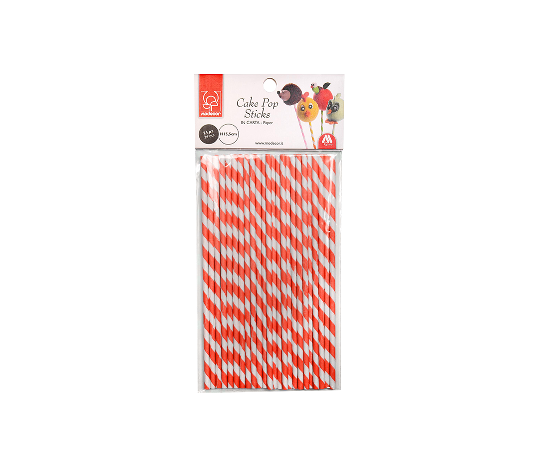 Bâton spirale rouge - x24 