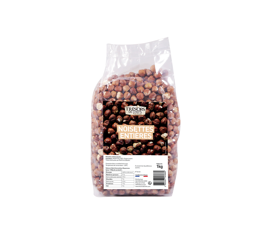Noisettes entières brutes - 1kg