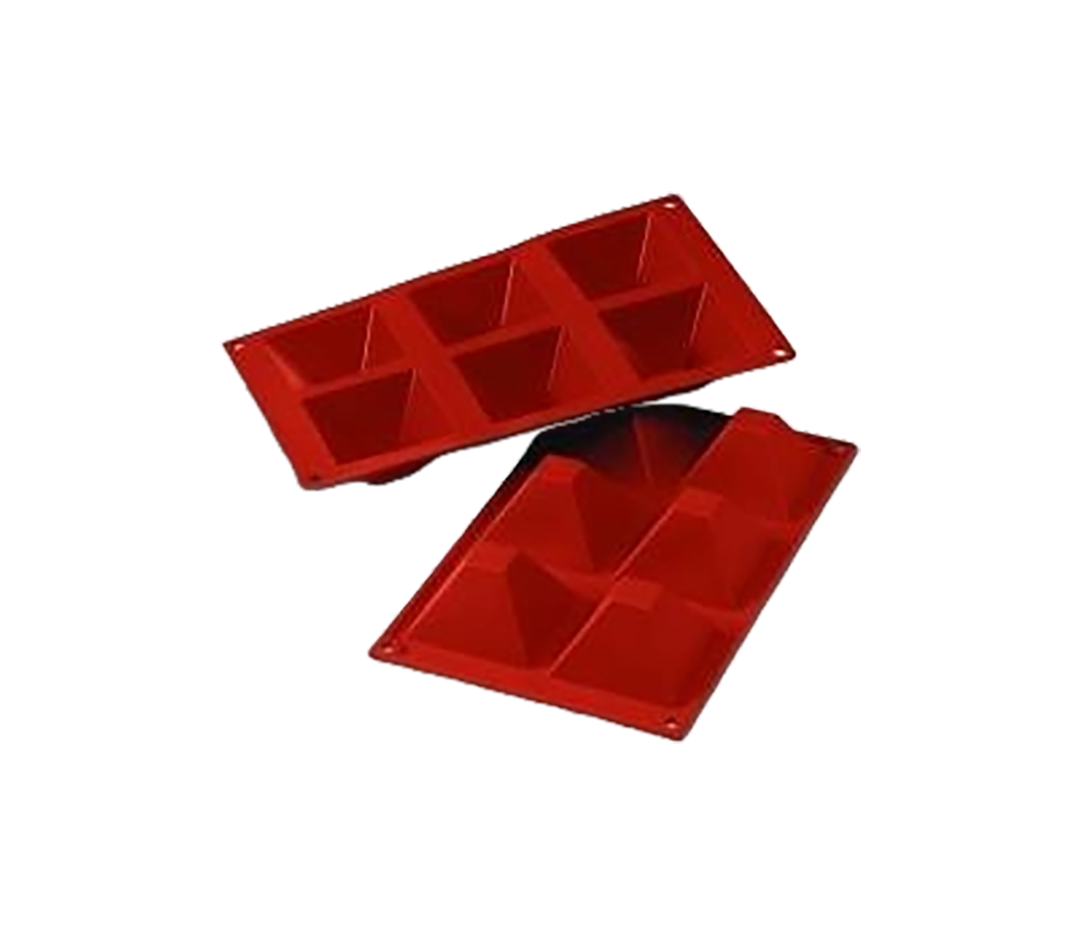 Moules silicone 6 pyramides.